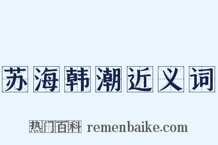 苏海韩潮近义词是什么意思的图片